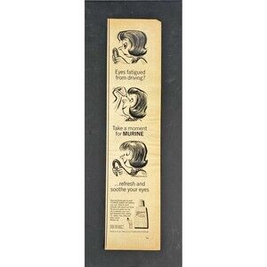 Murine Eye Fluid "for your eyes" Vintage Print Ad 1965